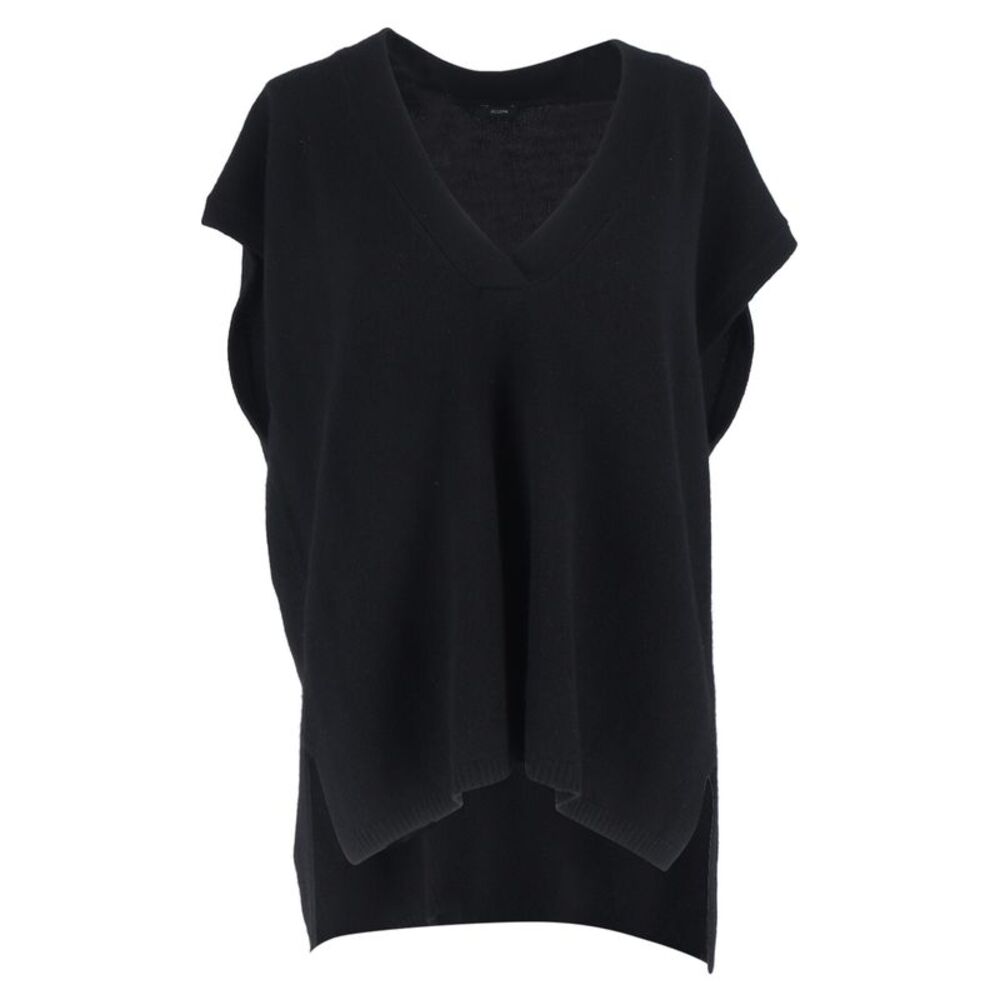 Joseph V-neck Knit Vest in Black Cashmere